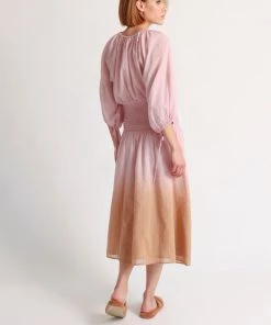 OSS Barrie Dip Dye Smocked Dress Loungewear