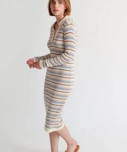 OSS Makaya Striped Polo Dress Loungewear
