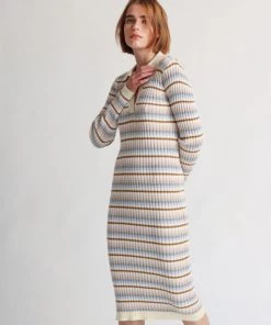 OSS Makaya Striped Polo Dress Loungewear