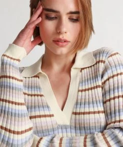 OSS Makaya Striped Polo Dress Loungewear