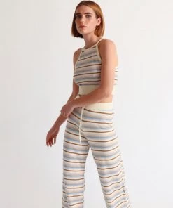 OSS Mindi Straight Stripe Pant Loungewear