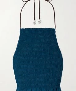 OSS Bailee Smocked Halter Top